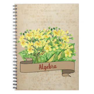 Caderno Espiral Escola de inspiração da queda da Rússia floral