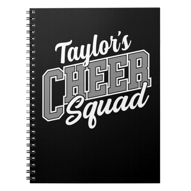 Caderno Espiral Escola de Líderes de Torcida Custom NAME Varsity C (Frente)