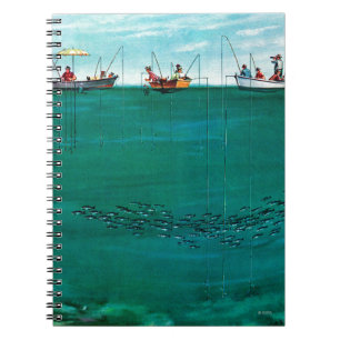 Caderno Espiral Escola de Peixes entre Linhas por Thornton Utz