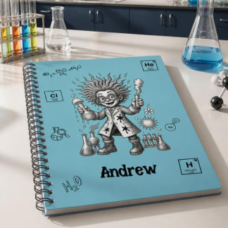 Caderno Espiral Escola de Química do Cientista Louco Pocket