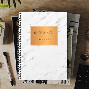 Caderno Espiral Escola legal na moda da etiqueta de cobre de