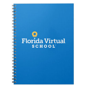 Caderno Espiral Escola Virtual da Flórida, Espiral Teal