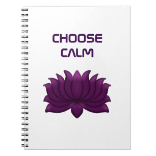 Caderno Espiral Escolha Flor de Lótus Roxa Calma 