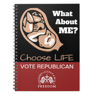 Caderno Espiral Escolha Life Vote Republicano