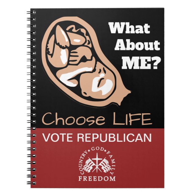 Caderno Espiral Escolha Life Vote Republicano (Frente)