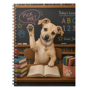 Caderno Espiral Escolha Me! Cachorro Cute da Escola Levanta Pata