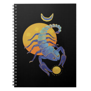 Caderno Espiral escorpião elegante