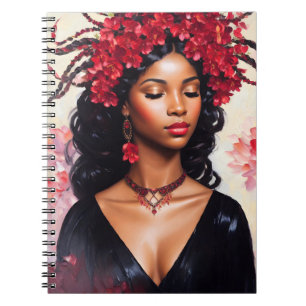 Caderno Espiral Escorpião Negro Mulher Vermelha Negra Zodiosa