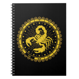 Caderno Espiral Escorpião - Símbolo Zodiac - Símbolo - Horóscopo