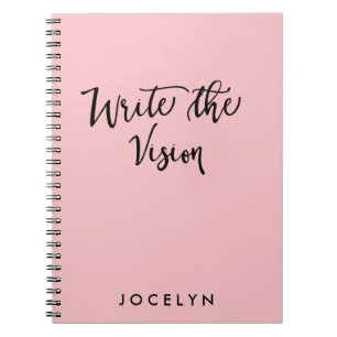 Caderno Espiral Escreva a visão   Livro de Notas Personalizadas