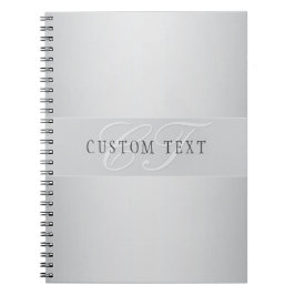 Caderno Espiral Escrita de Monograma Elegante Editável em Script |