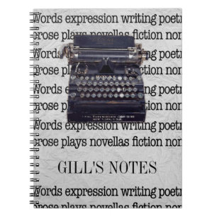 Caderno Espiral Escrita Vintage