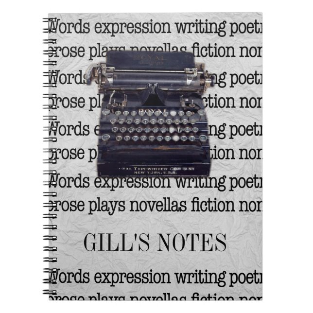 Caderno Espiral Escrita Vintage (Frente)