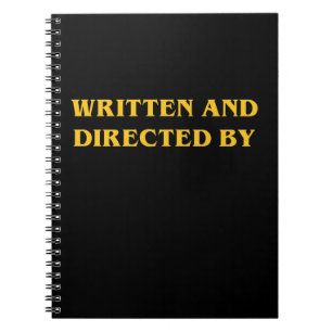 Caderno Espiral Escrito e dirigido perto - encha o presente