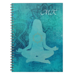 Caderno Espiral Escritor de Meditação Zen Yoga Lotus