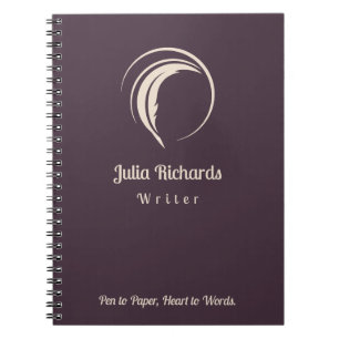 Caderno Espiral Escritor personalizado