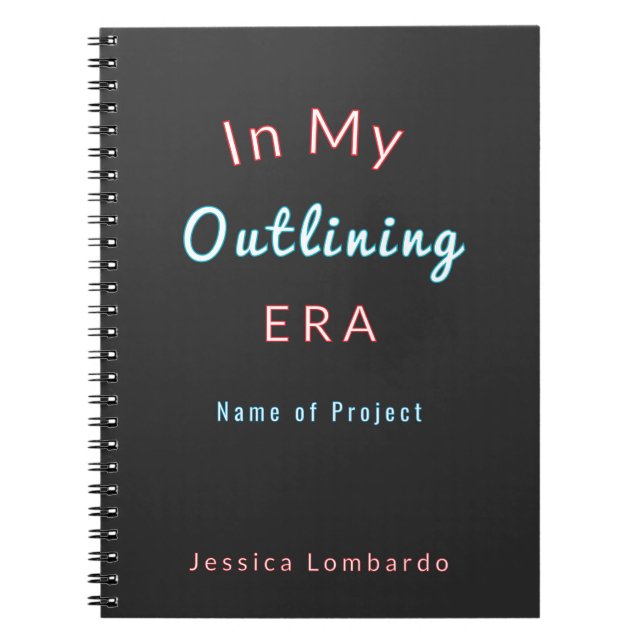 Caderno Espiral Escritor Personalizado (Frente)