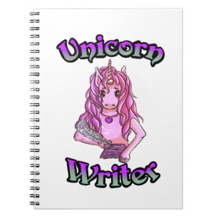Caderno Espiral Escritor Unicorn