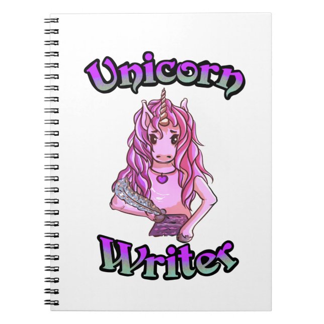 Caderno Espiral Escritor Unicorn (Frente)