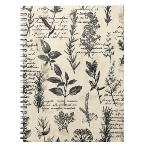 Caderno Espiral Escritores Botânicos Vintage