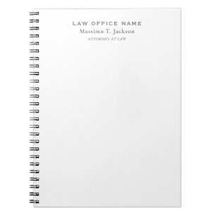 Caderno Espiral Escritório de Advogado Simples Clássico