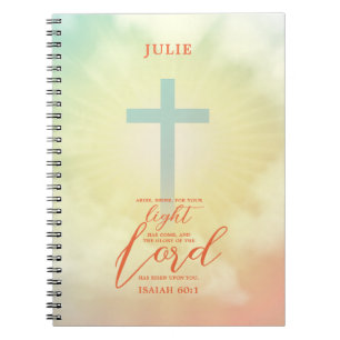 Caderno Espiral Escritura Cruzada do Ombre Personalizada