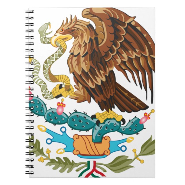 Caderno Espiral Escudo Nacional do México - Emblema Mexicano (Frente)