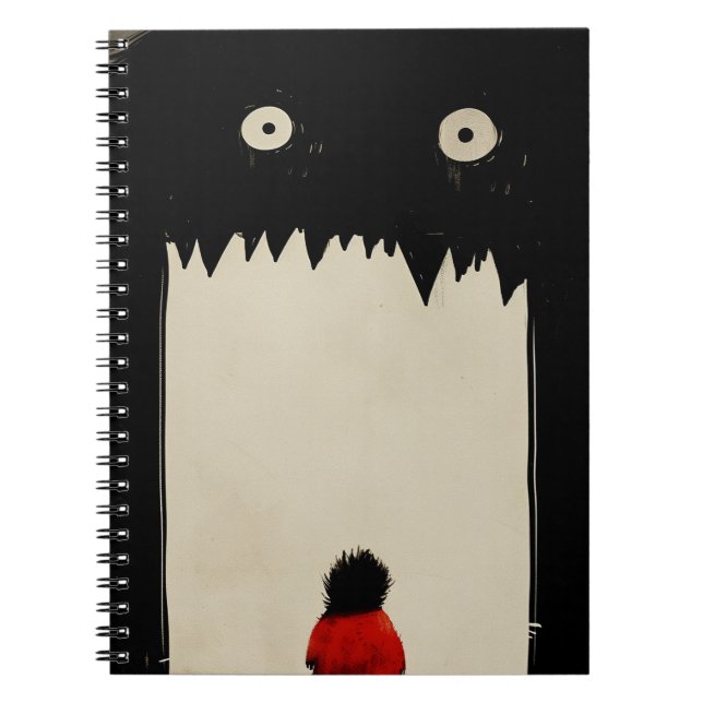 Caderno Espiral Escuridão o Monstro (Frente)