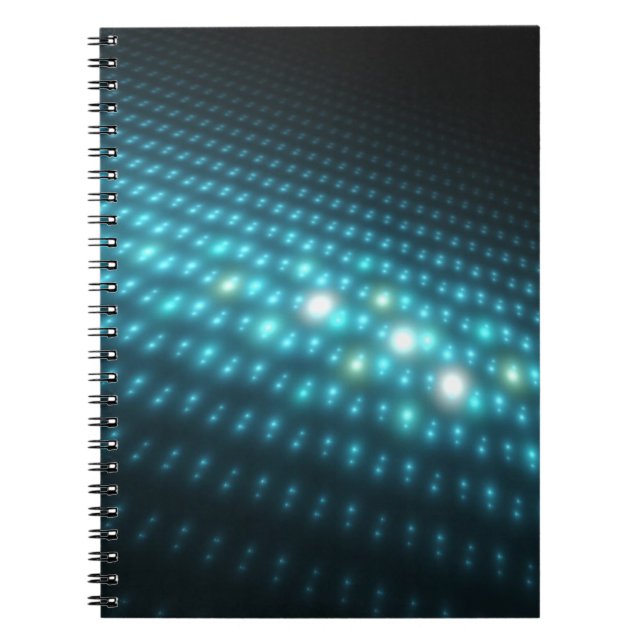 Caderno Espiral Esferas azuis 3D (Frente)