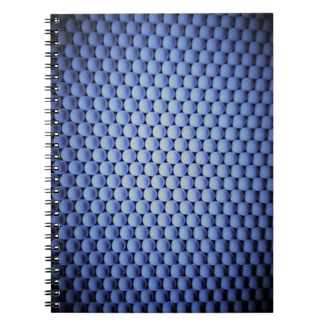 Caderno Espiral Esferas azuis árcticas (Frente)