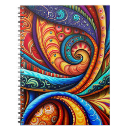 Caderno Espiral Esfregões Vívidos Coloridos