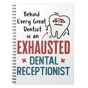 Caderno Espiral Esgotado Recepcionista Dental Engraçado Escritór