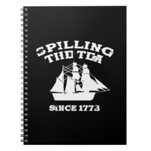 Caderno Espiral Esmagando O Chá Desde 1773 Patriótico Revolucionár