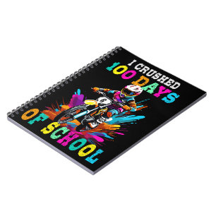 Caderno Espiral Esmagei 100 dias na escola Motocross