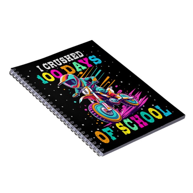 Caderno Espiral Esmagei 100 dias na escola Motocross (Lado Direito)