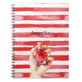 Caderno Espiral Esmalte Stripes French Riviera Vermelho