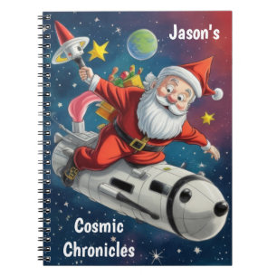 Caderno Espiral Espacial Papai Noel Personalizado