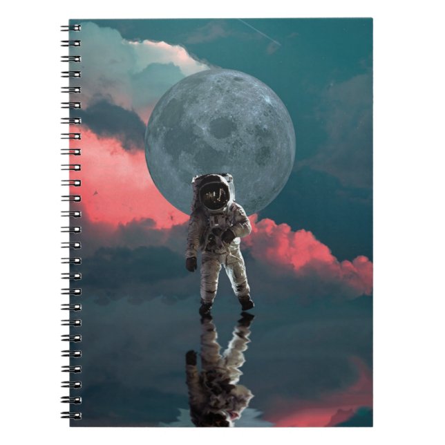 Caderno Espiral Espaço Astronauta de Arte Exterior (Frente)
