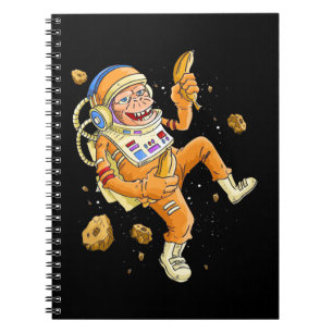 Caderno Espiral Espaço do macaco astronauta