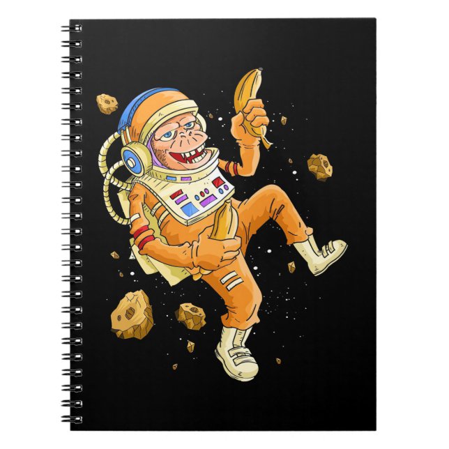 Caderno Espiral Espaço do macaco astronauta (Frente)