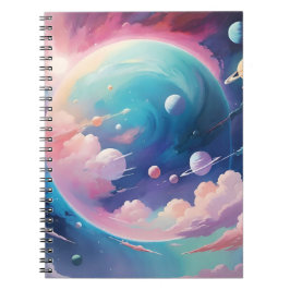 Caderno Espiral Espaço temático abstrato art