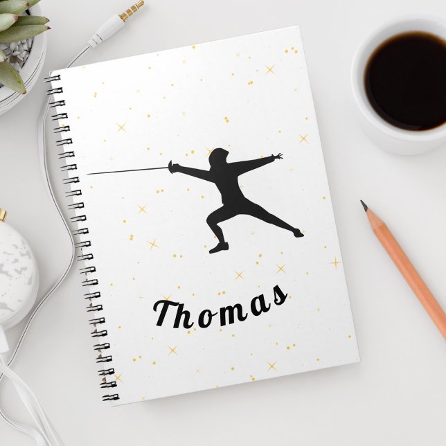 Caderno Espiral Espalha de cerca do silenciador de cerca e nome pe (Criador carregado)