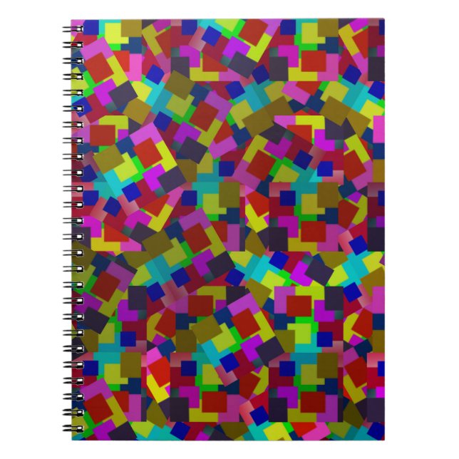 Caderno Espiral Espalhados De Papel Colorido, (Frente)