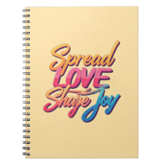 Caderno Espiral "Espalhe Amor, Compartilhe Alegria"