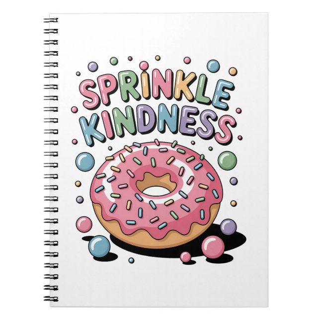 Caderno Espiral Espalhe Gentileza | Donut (Frente)
