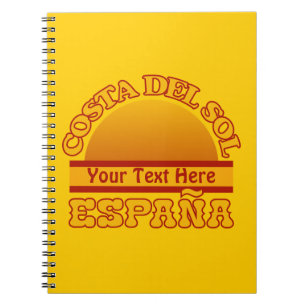 Caderno Espiral ESPANHA notebook personalizado Costa Del Sol