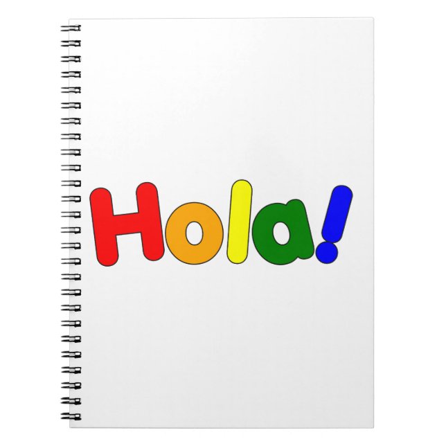 Caderno Espiral Espanhol Arco-Íris Alô: Espanol Iris Hola (Frente)