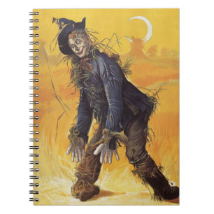 Caderno Espiral Espantalho do Mágico de Oz, Contos de Fadas Antigo