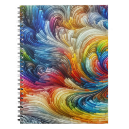 Caderno Espiral Espectro de oscilação de Abstrato de Contemporâneo