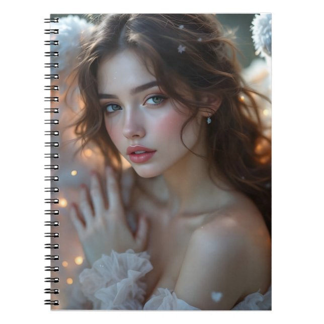 Caderno Espiral Espelho da Luz do Crepúsculo - Anjo brilhante da N (Frente)